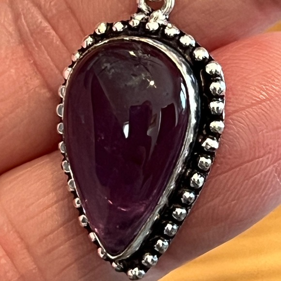 Amethyst, Aquamarine & Rainbow 🌈 Moonstone Handcrafted Pendant NWOT - Picture 14 of 17